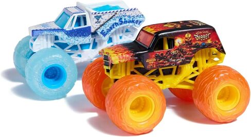 Monster Jam 2024 Fire & Ice 1:64 Diecast Monster Truck 2-Pack, Son-uva Digger vs Earth Shaker in Saudi Arabia