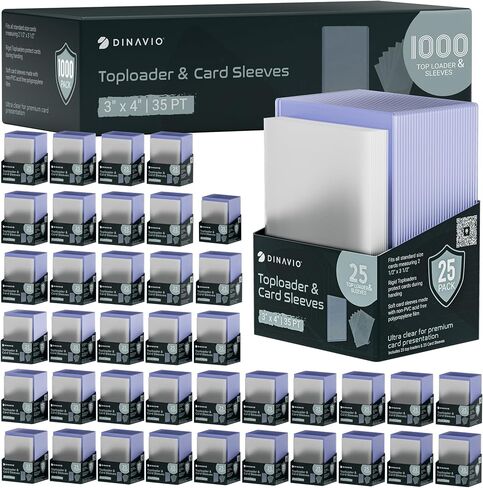 400 Premium Card Sleeves + Top Loaders for Cards - Pokemon Card Sleeves - 35pt Toploaders 3x4 - Compatible with Pokemon Baseball MTG Lorcana YGO (200 Top Loaders + 200 Sleeves) in Saudi Arabia