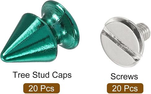 uxcell 20Sets Cone Spike Stud Rivet, 8x12mm Screw Back Tree Studs and Spikes for Leather Craft, Clothing, Shoes, Belts, Bags (Phosphor) in Saudi Arabia