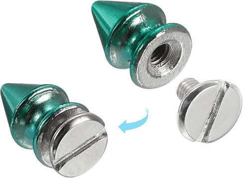 uxcell 20Sets Cone Spike Stud Rivet, 8x12mm Screw Back Tree Studs and Spikes for Leather Craft, Clothing, Shoes, Belts, Bags (Phosphor) in Saudi Arabia