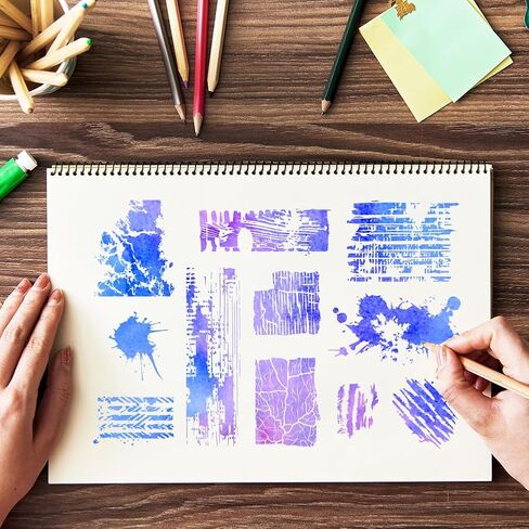 PH PandaHall Flim Background Clear Stamps, Irregular Patterns Transparent Seal Stamps Silicone Background Stamp Rubber Stamp for Card Making Decor Photo Album Scrapbooking, 8.3x5.8inch/21x14.8cm in Saudi Arabia