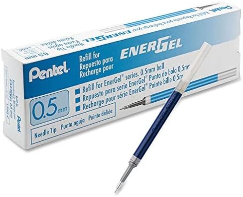 Pentel Refill Ink for EnerGel Liquid Gel Pen, 0.5mm, Needle Tip, Blue Ink, 1-Pack (LRN5-C) in Saudi Arabia