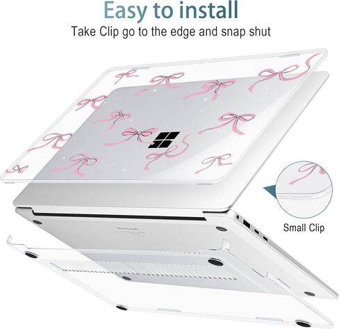 May Chen Case for Microsoft Surface Laptop 13.8 inch, 2024 Windows 11 AI + PC, 7th Edition Touchscreen Display, Protective Plastic Hard Shell Case with Keyboard Cover & Screen Protector - Star Bow in Kuwait