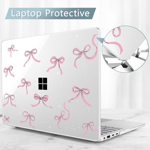 May Chen Case for Microsoft Surface Laptop 13.8 inch, 2024 Windows 11 AI + PC, 7th Edition Touchscreen Display, Protective Plastic Hard Shell Case with Keyboard Cover & Screen Protector - Star Bow in Kuwait