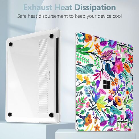 حافظة May Chen لجهاز Microsoft Surface Laptop 13.8 بوصة، 2024 Windows 11 AI + PC، شاشة لمس الإصدار السابع، حافظة بلاستيكية صلبة واقية مع غطاء لوحة مفاتيح وواقي شاشة - Star Bow in Kuwait