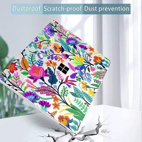 حافظة May Chen لجهاز Microsoft Surface Laptop 13.8 بوصة، 2024 Windows 11 AI + PC، شاشة لمس الإصدار السابع، حافظة بلاستيكية صلبة واقية مع غطاء لوحة مفاتيح وواقي شاشة - Star Bow in Kuwait