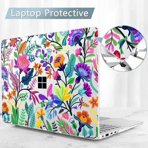 حافظة May Chen لجهاز Microsoft Surface Laptop 13.8 بوصة، 2024 Windows 11 AI + PC، شاشة لمس الإصدار السابع، حافظة بلاستيكية صلبة واقية مع غطاء لوحة مفاتيح وواقي شاشة - Star Bow in Kuwait