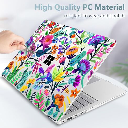 حافظة May Chen لجهاز Microsoft Surface Laptop 13.8 بوصة، 2024 Windows 11 AI + PC، شاشة لمس الإصدار السابع، حافظة بلاستيكية صلبة واقية مع غطاء لوحة مفاتيح وواقي شاشة - Star Bow in Kuwait