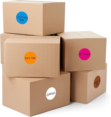 Marspark 300 3 Inch Color Coding Sticker 10 Assorted Colors Circle Labels Dot Stickers Adhesive Round Stickers Solid Label Sticker for Inventory Organize File Classification in Kuwait