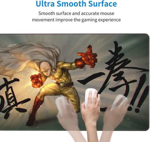 Anime Mouse pad One-Punch Man Large Gaming Mouse pad Desk mat Classic Anime Beautiful Pictures Heroes in Comics Comfortable Gaming Experience Good Materials Workmanship（15.7"*29.5"） in Saudi Arabia