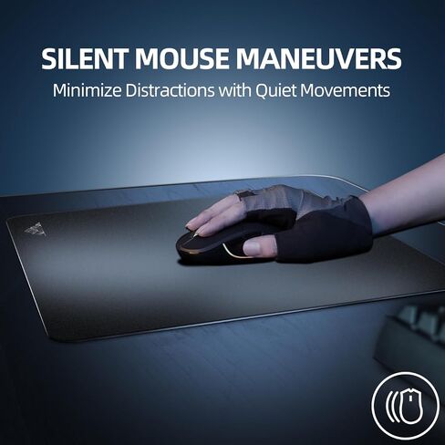 Glass Mousepad XXL-15.75x17.72inch Tempered Glass Gaming Mouse Mat-Ultra-Smooth Micro-Etched Surface - Dirt and Scratch-Resistant - Anti-Slip Base (Black) in Kuwait