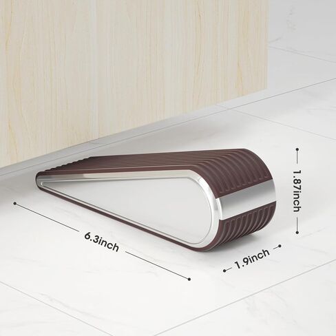 Door Stoppers, Door Stop for Bottom of Door, Heavy Duty Door Stopper, Doorstops Wedge Holder on Carpet Concrete Tile Linoleum and Wood for Home, Office, Classroom and Hotel, 2 Pack, Black in Saudi Arabia