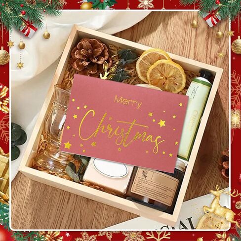30 Pack Gold Foil Merry Christmas Cards with Envelopes | 4x6 Inches Blank Christmas Cards Assortment in Bulk for Family, Kids, Friends, Work & Office Celebrations in Saudi Arabia