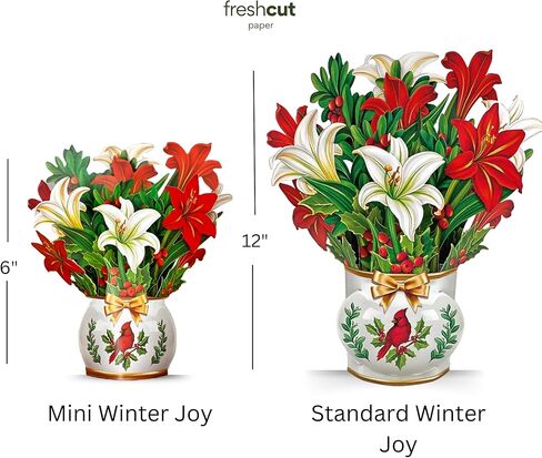 Freshcut Paper Pop Up Cards, Merry Mini Tree, 7 Inch Christmas Tree 3D Popup Greeting Cards, Christmas Cards, Holiday Gift Cards with Note Card & Envelope, Pack of 5 in Kuwait