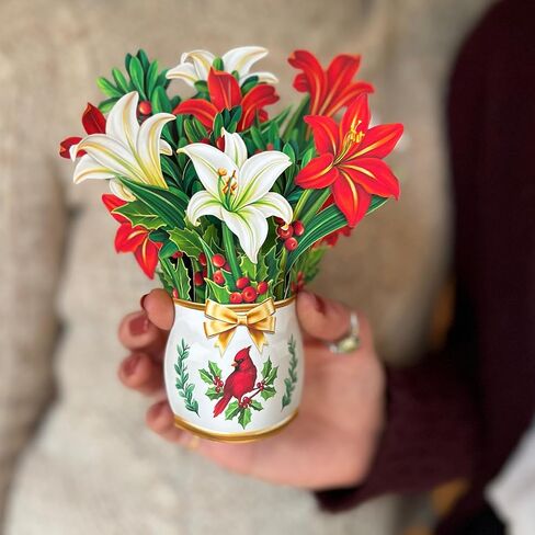 Freshcut Paper Pop Up Cards, Merry Mini Tree, 7 Inch Christmas Tree 3D Popup Greeting Cards, Christmas Cards, Holiday Gift Cards with Note Card & Envelope, Pack of 5 in Kuwait