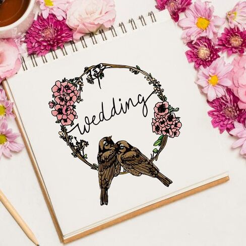 Valentines Flowers Moon Clear Stamps for Card Making Journaling, Love Words Letters Transparent Silicone Stamps Seal Stars Rubber Stamps for Scrapbooking DIY Cards Album Crafts Supplies in Saudi Arabia