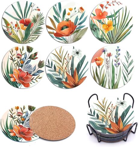 Puraikcmi 6PCs Diamond Paintings Coasters Kits Set, Pet Diamond Art Coasters with Holder, Crafts DIY Coasters, Small Diamond Art Kits for Adult Diamond Gem Dots Gift (Hummingbird) in Saudi Arabia