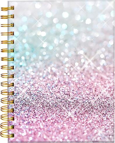 iampanda Spiral Journal Notebook,Strong TwinWire Binding with Premium Paper for Girl Women,Fashion Luxury 60 Sheets A5 College Ruled NotebookJournal,Perfect for School Office Home Gifts,Pink in Kuwait