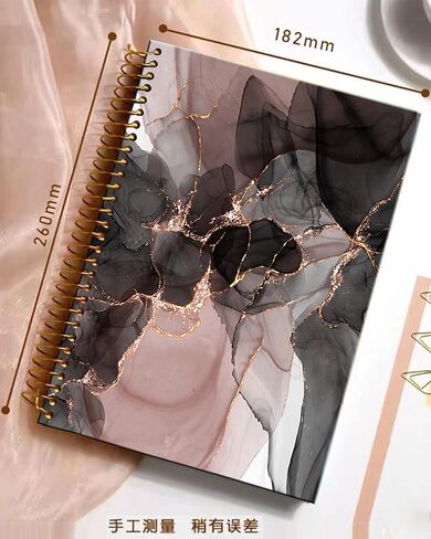 iampanda Spiral Journal Notebook,Strong TwinWire Binding with Premium Paper for Girl Women,Fashion Luxury 60 Sheets A5 College Ruled NotebookJournal,Perfect for School Office Home Gifts,Pink in Kuwait
