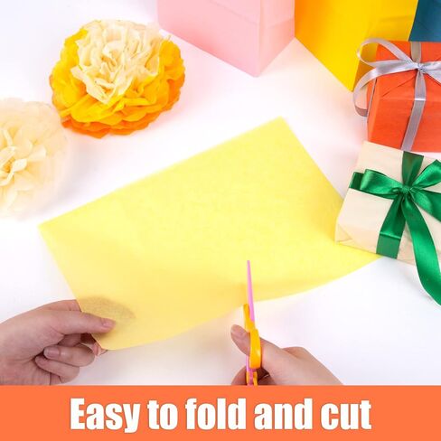 Koogel 330 Sheets Orange Tissue Paper, Fall Colored Tissue Paper Bulk 14 x 10 Inch Gift Wrapping Paper for DIY Crafts Thanksgiving Autumn Gift in Kuwait