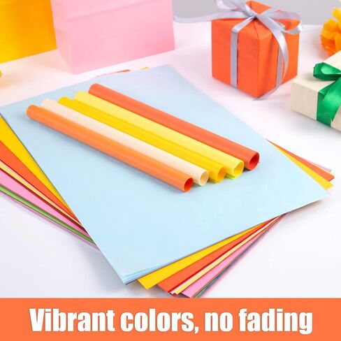 Koogel 330 Sheets Orange Tissue Paper, Fall Colored Tissue Paper Bulk 14 x 10 Inch Gift Wrapping Paper for DIY Crafts Thanksgiving Autumn Gift in Kuwait