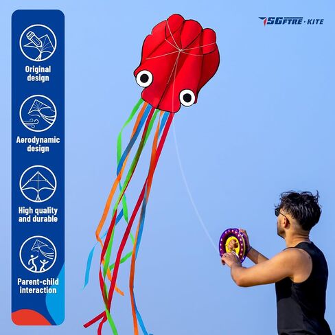 3 Piece Set Butterfly Delta Octopus Kites for Kids and Adults，Easy to Fly for Outdoor Adults Children Line Kite for Kids Toy (Delta 2+Octopus 2+Butterfly 2, 6) in Saudi Arabia