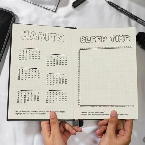 GrowthBet Bullet Journal – Transform Your Goals into Reality | Handmade, Undated, Multi-Sectioned | Perfect for Productivity, Self-Growth & Wellness in Saudi Arabia