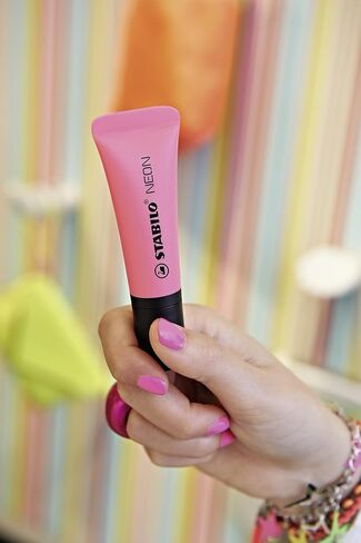 Highlighter - STABILO NEON - Pack of 3 - Yellow, Green, Pink in Saudi Arabia