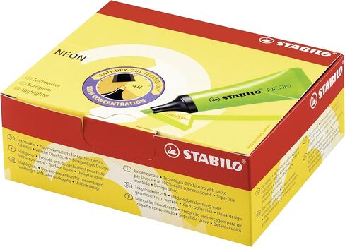 Highlighter - STABILO NEON - Pack of 3 - Yellow, Green, Pink in Saudi Arabia