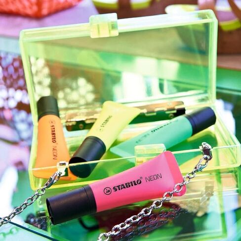 Highlighter - STABILO NEON - Pack of 3 - Yellow, Green, Pink in Saudi Arabia