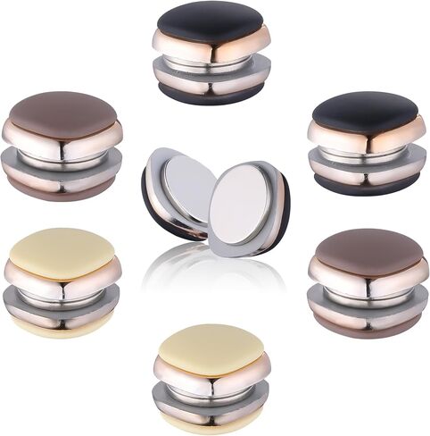 Generic 6 Pairs No-Snag Hijab Magnetic Pins | Multi-Use Premium Hijab Magnets | Elegant Matte Style, Black, White, Brown in Saudi Arabia