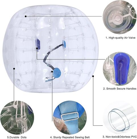 Inflatable Body Bubble Zorb Ball,Inflatable Bumper Soccer Balls for Adults,Inflatable Human Hamster Bubble Ball Dia 4FT/5FT(1.2m/1.5m) in Saudi Arabia