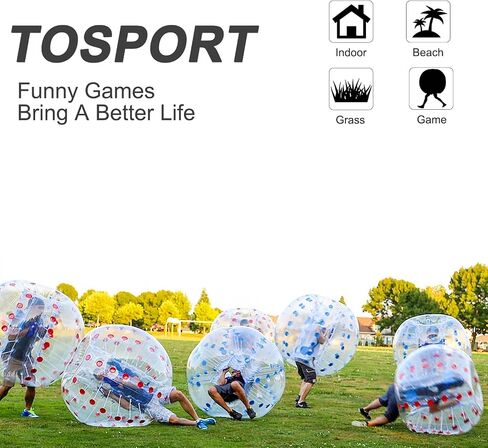 Inflatable Body Bubble Zorb Ball,Inflatable Bumper Soccer Balls for Adults,Inflatable Human Hamster Bubble Ball Dia 4FT/5FT(1.2m/1.5m) in Saudi Arabia
