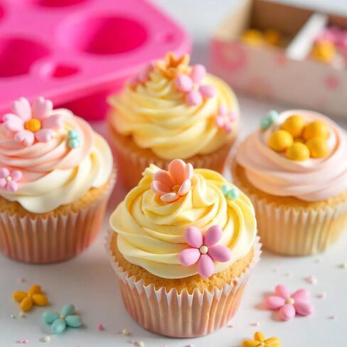 5Pcs Small Flower Candy Molds Silicone Mini Chocolate Molds Flower Fondant Molds, Small Rose Flower Mold Polymer Clay Molds Wax Melt Molds Resin Mold for Baking Soap Ice Cube Wax Melt Cake Decorating in Saudi Arabia
