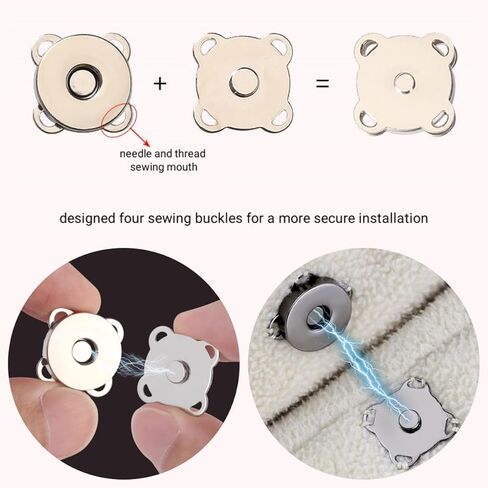 LannuMet 12 Set Silver Plum Blossom Snap Buttons Wallet Shirt Dress Leather Concealed Buckle, Diameter 0.6 inches Closure Fasteners DIY Sewing Buttons Accessories in Saudi Arabia