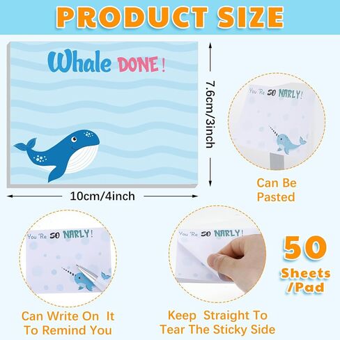 Gueevin 12 Pcs Cute Teacher Animal Pun Sticky Note Pads Teacher Notepad 600 Sheets 3 x 4 Inch Memo Notepads for Teacher Appreciation Sticky Notes for School Office Supplies (Light Color,Cute) in Saudi Arabia