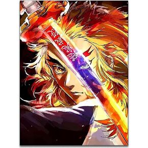 HONGJIE 5D DIY Diamond Art Painting by Number Kits Anime 16x20 Inch for Adults and Kids, Round Full Drill Rhinestone Cross Stitch Mosaic Art for Home Wall Decoration and Gift Option.