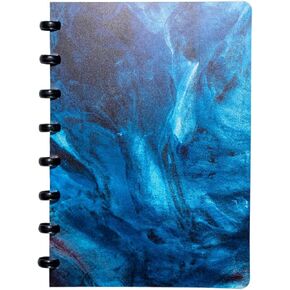 A5 Whiteboard Reusable Notebook - 50 Blank Dry Erase Pages - Waters with Black Ring Binding
