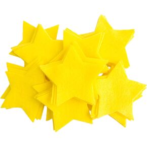 Playfully Ever After 1 Inch 140pc Stiff Felt Stars (Yellow)