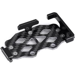RC Car Battery Tray - Carbon Fiber and Aluminum Battery Bracket for TRX4M 1/18 RC Crawler Car Upgrade Battery Mounting Plate