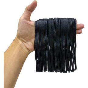 Yosogo Extra Large 8 Inch Big Postal Rubber Band - Black Color Heavy Duty Elastic Biodegradable Natural Rubber Bands (30 Pieces)