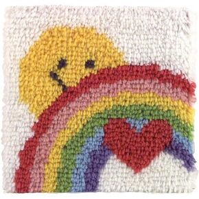كارون ،P504 Natura ،Latch-Hook Kit ،Sunshine Rainbow ،12 × 12 بوصة