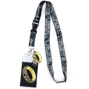 Lord of The Rings The One Ring Precious Lanyard Clear ID Badge Holder Keychain