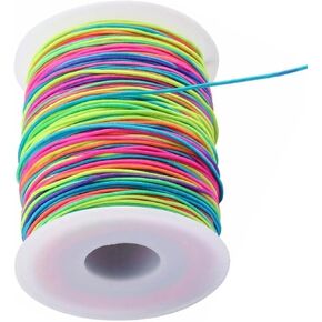 Bracelet String Elastic Cord 1MM Stretchy String for Bracelet Making, Rainbow Elastic String Thread Rope for Bracelets, Jewelry Making, Necklaces, Beads, Sewing and DIY Crafts