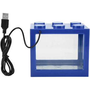 حوض سمك صغير، حوض سمك صغير من الأكريليك لسطح المكتب لحوض السمك الذهبي مع ضوء LED USB ديكور طاولة الشاي المكتبية