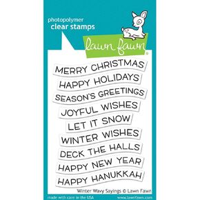 Lawn Fawn Clear Stamps 3"X4"-Winter Wavy Sayings