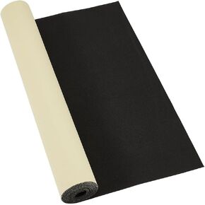 BENECREAT 78.7x15.7 Inch Black Self Adhesive EVA Foam Roll, 1mm Thick Waterproof Foam Rubber Sheet for Furniture Protecting, Gap Filling, Costumes and Craft Project