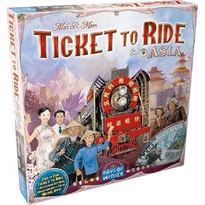 Ticket to Ride Asia Board Game EXPANSION | Train Route-Building Strategy Game | Fun Family Game for Kids and Adults | Ages 8+ | 2-6 Players | Average Playtime 30-60 Minutes | Made by Days of Wonder