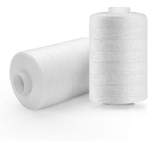 ilauke Sewing Thread, 1000 Yard per White Sewing Thread, Polyester Thread Spools Sewing Machine Thread All Purpose Thread for Hand Quilting Thread and Sewing Machine