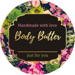 Mobiusea Creation Body Butter Containers Labels Roll | 2 Inch | Gold Foil | 300 pcs Waterproof Stickers for Small Plastic Containers and Jars